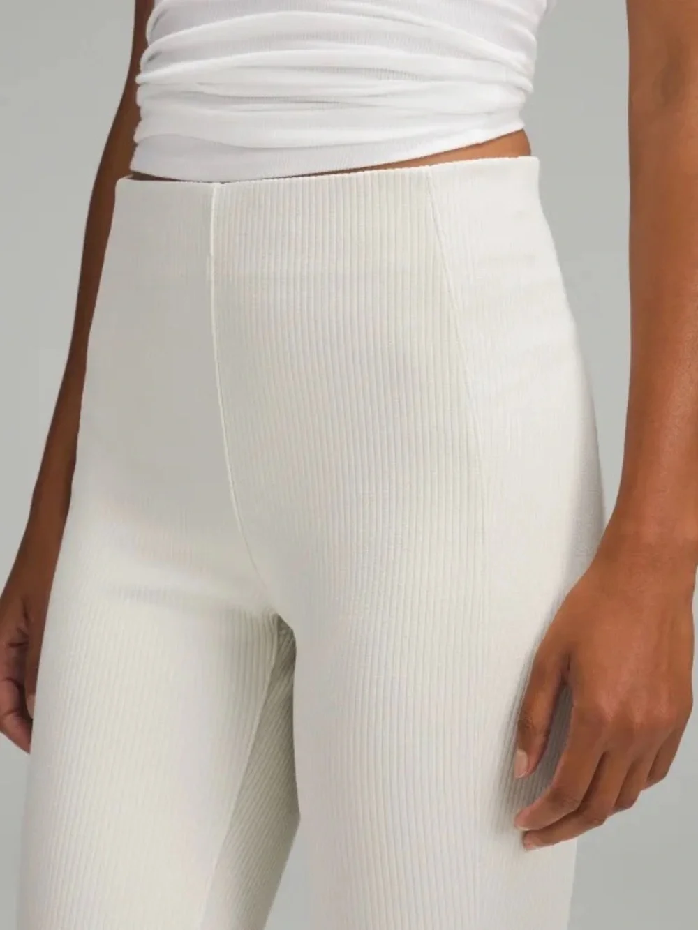 Lululemon Ribbed Softstreme Zip-Leg High-Rise Cropped Pant 25